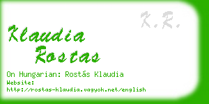 klaudia rostas business card